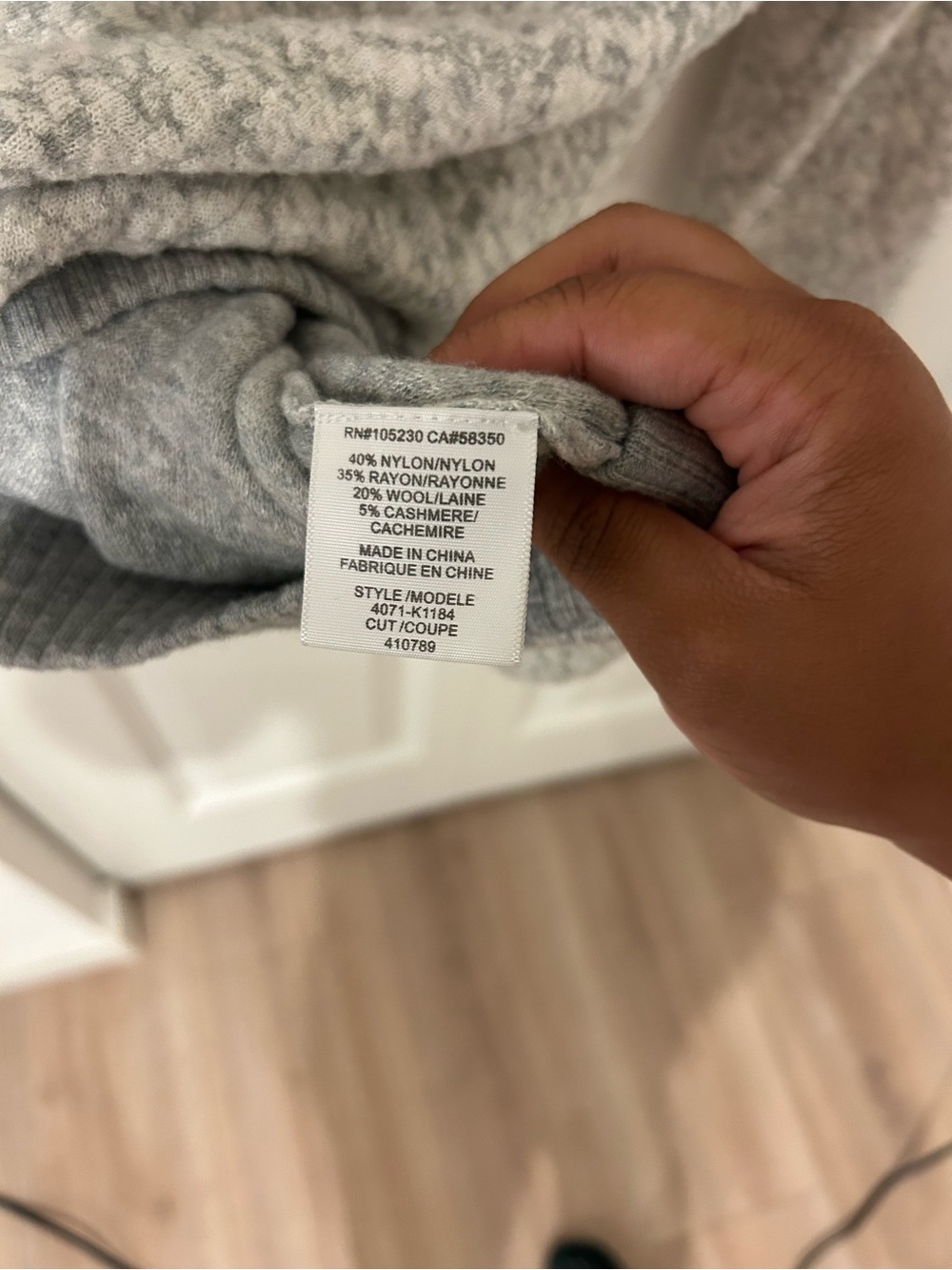 Joie Light Gray Heather Crewneck Sweater - Picture 5 of 5